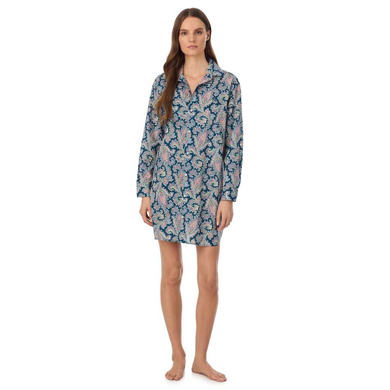 Lauren Ralph Lauren Cotton Lawn L/S His Shirt Sleepshirt image number 0